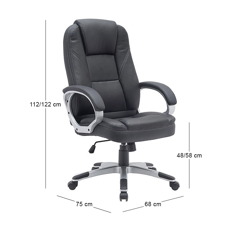 BF6950W Manager Armchair Black Pu