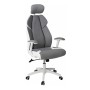 Καρέκλα γραφείου BF8300 microfiber - τεχνόδερμα χρώμα γκρι - λευκό 64x72x122/130εκ.