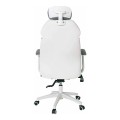 Καρέκλα διευθυντή Microfiber/τεχνόδερμα Pu χρώμα γκρι/λευκό 64x72x122/130εκ.