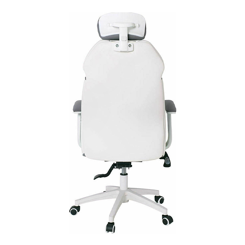 Καρέκλα διευθυντή Microfiber/τεχνόδερμα Pu χρώμα γκρι/λευκό 64x72x122/130εκ.