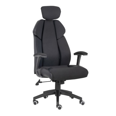Καρέκλα γραφείου BF8300 microfiber - τεχνόδερμα χρώμα μαύρο 64x72x122/130εκ.