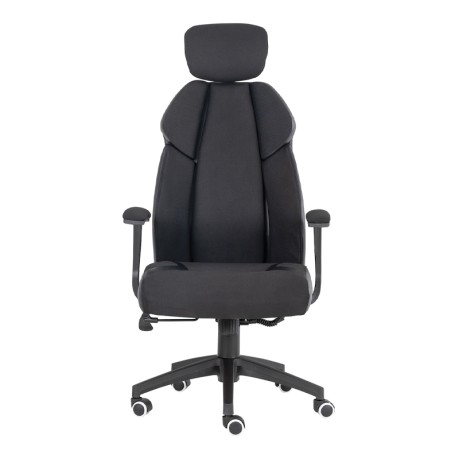 Καρέκλα γραφείου BF8300 microfiber - τεχνόδερμα χρώμα μαύρο 64x72x122/130εκ.