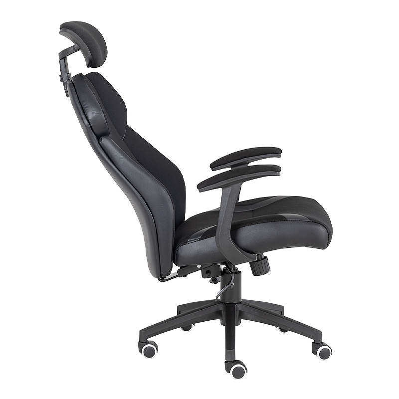 BF8300 Πολυθρόνα Γραφείου Διευθυντή Microfiber Μαύρο / PU Μαύρο