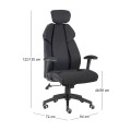 BF8300 Πολυθρόνα Γραφείου Διευθυντή Microfiber Μαύρο / PU Μαύρο