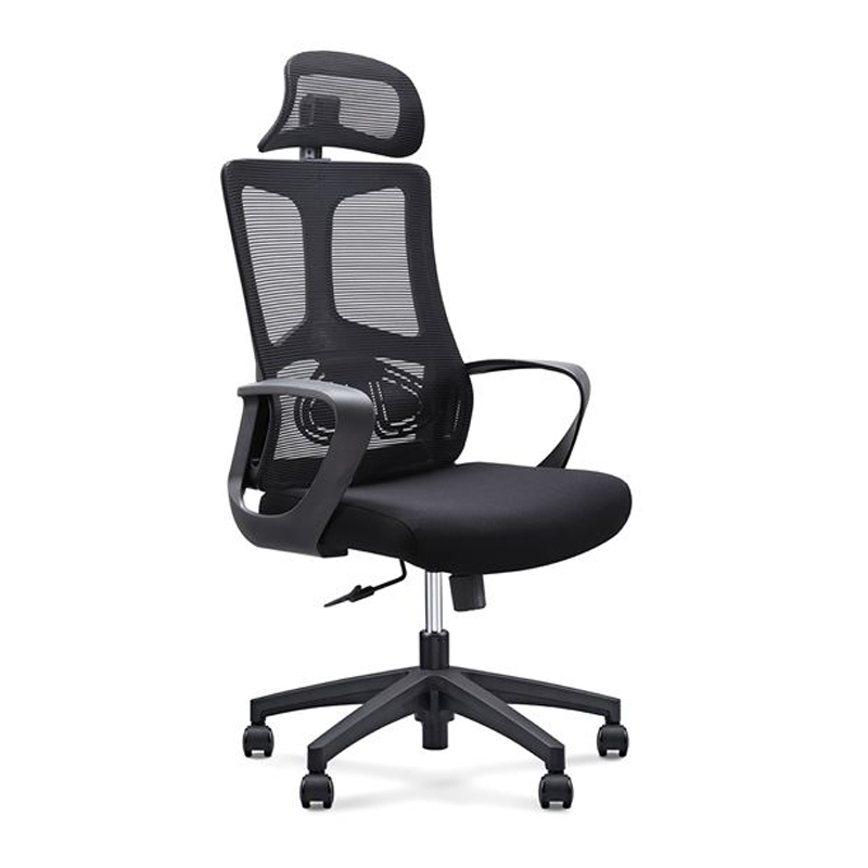 BF8600 Πολυθρόνα Γραφείου Διευθυντή, Mesh Μαύρο, Ύφασμα Μαύρο 68x68x124/134cm