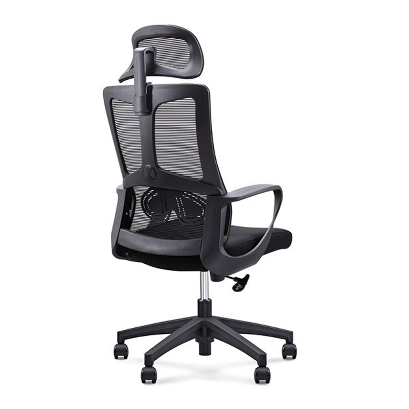 BF8600 Πολυθρόνα Γραφείου Διευθυντή, Mesh Μαύρο, Ύφασμα Μαύρο 68x68x124/134cm