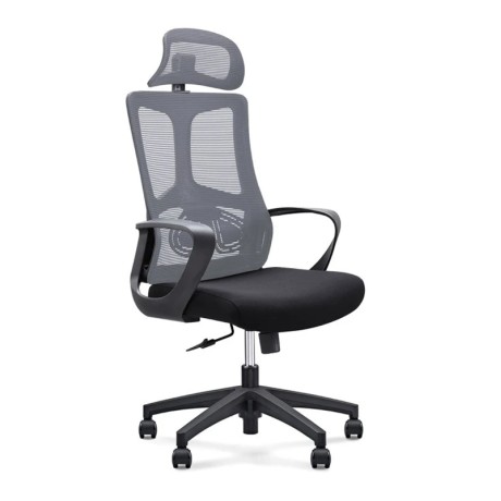 BF8600 Manager Armchair Grey Mesh/Black Fabric