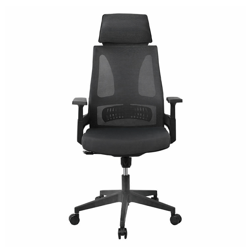 BF8750 Πολυθρόνα Γραφείου Διευθυντή Mesh Μαύρο - Ύφασμα Μαύρο