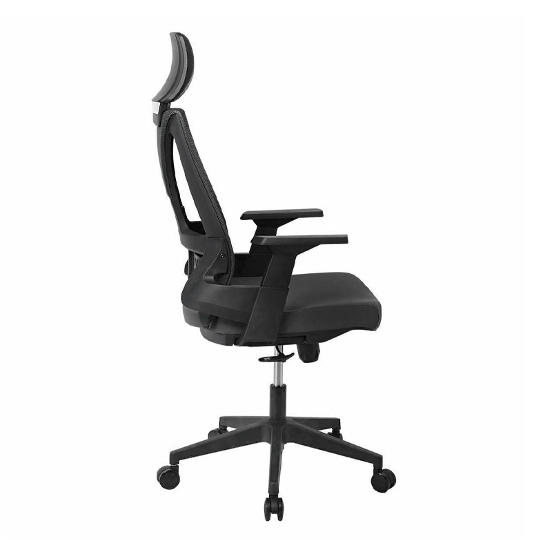 BF8750 Πολυθρόνα Γραφείου Διευθυντή Mesh Μαύρο - Ύφασμα Μαύρο
