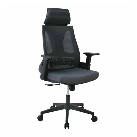 Καρέκλα γραφείου BF8750 ύφασμα mesh χρώμα μαύρο - γκρι 65x64x117/127εκ.
