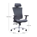 BF9600 Manager Armchair Fabric Grey