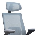 Belora Megapap office chair with Mesh fabric in grey color 63.5x62x117/127cm.