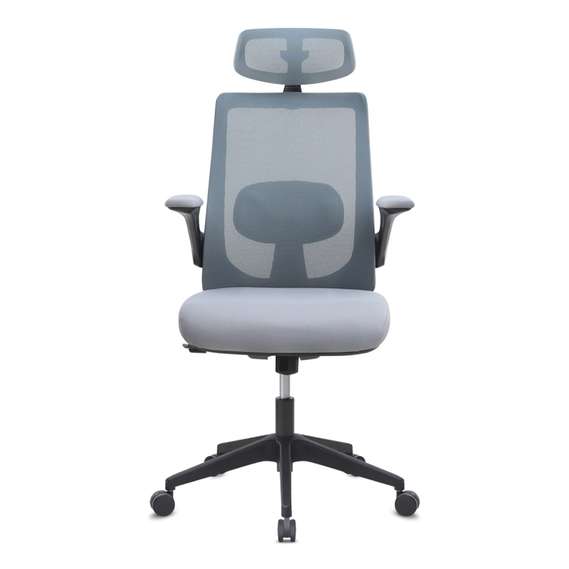 Belora Megapap office chair with Mesh fabric in grey color 63.5x62x117/127cm.