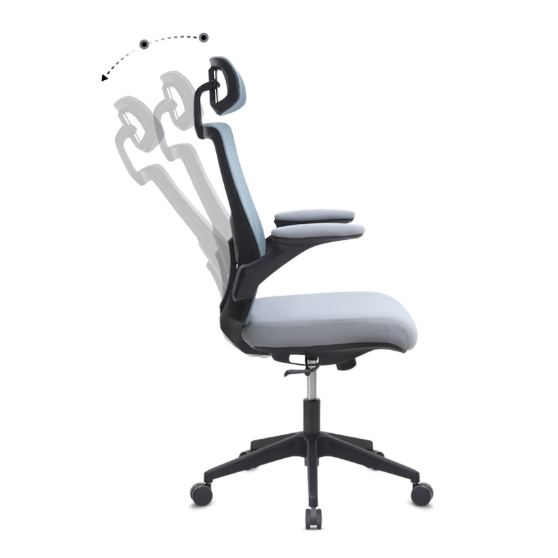 Belora Megapap office chair with Mesh fabric in grey color 63.5x62x117/127cm.