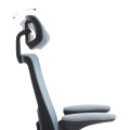 Belora Megapap office chair with Mesh fabric in grey color 63.5x62x117/127cm.