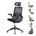 Belora Megapap office chair with Mesh fabric in black color 63.5x62x117/127cm.