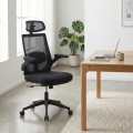 Belora Megapap office chair with Mesh fabric in black color 63.5x62x117/127cm.