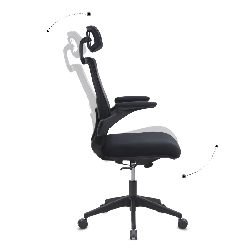 Belora Megapap office chair with Mesh fabric in black color 63.5x62x117/127cm.