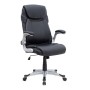 Gustavo Megapap office chair with PU leather in black color 69x65x116/126cm.