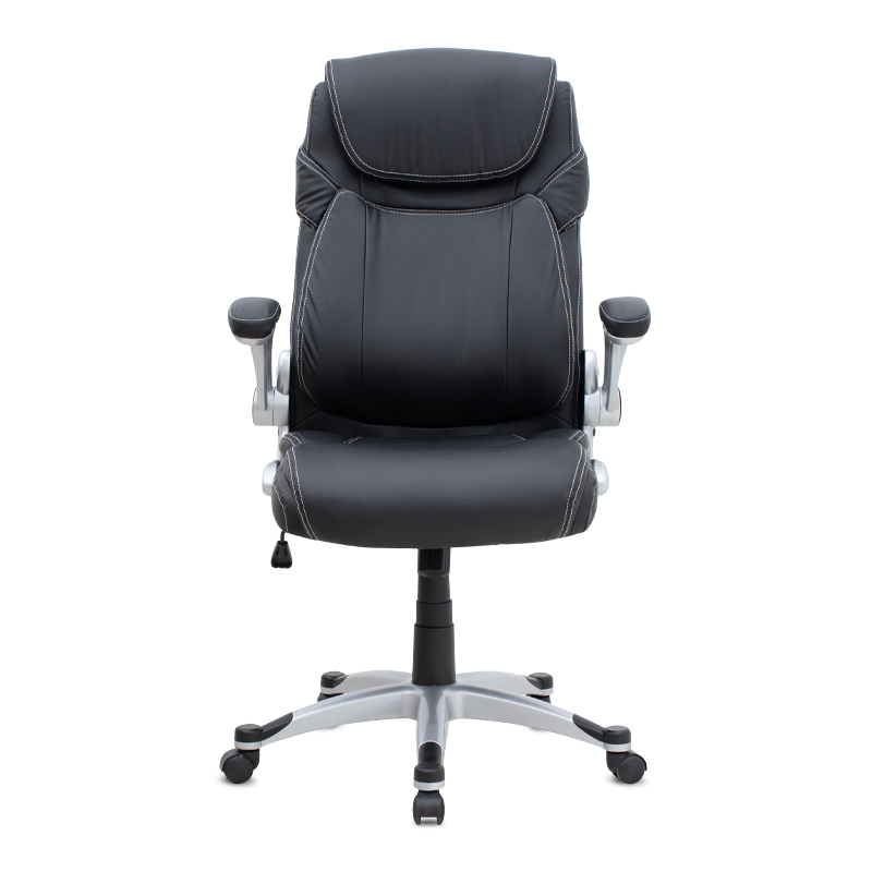 Gustavo Megapap office chair with PU leather in black color 69x65x116/126cm.