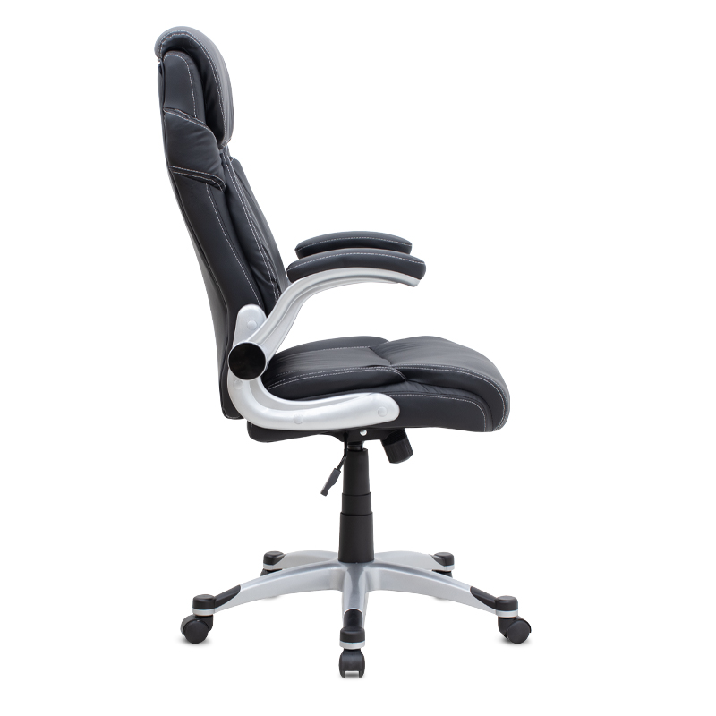 Gustavo Megapap office chair with PU leather in black color 69x65x116/126cm.
