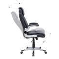 Gustavo Megapap office chair with PU leather in black color 69x65x116/126cm.