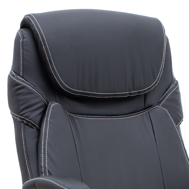 Gustavo Megapap office chair with PU leather in black color 69x65x116/126cm.