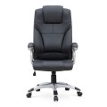 Luca Megapap office chair PU leather in black color 65x60x118/128cm.