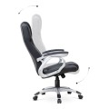 Luca Megapap office chair PU leather in black color 65x60x118/128cm.