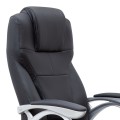 Luca Megapap office chair PU leather in black color 65x60x118/128cm.