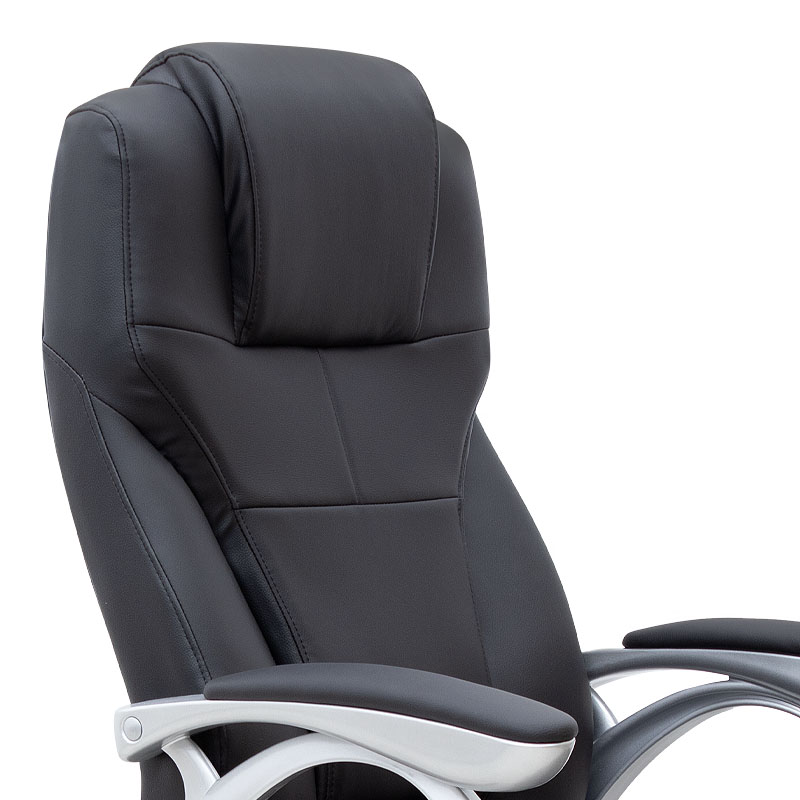 Luca Megapap office chair PU leather in black color 65x60x118/128cm.