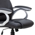 Luca Megapap office chair PU leather in black color 65x60x118/128cm.