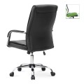 Matteo Megapap office chair PU leather in black color 60x66x105/115cm.