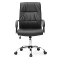 Matteo Megapap office chair PU leather in black color 60x66x105/115cm.