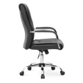Matteo Megapap office chair PU leather in black color 60x66x105/115cm.
