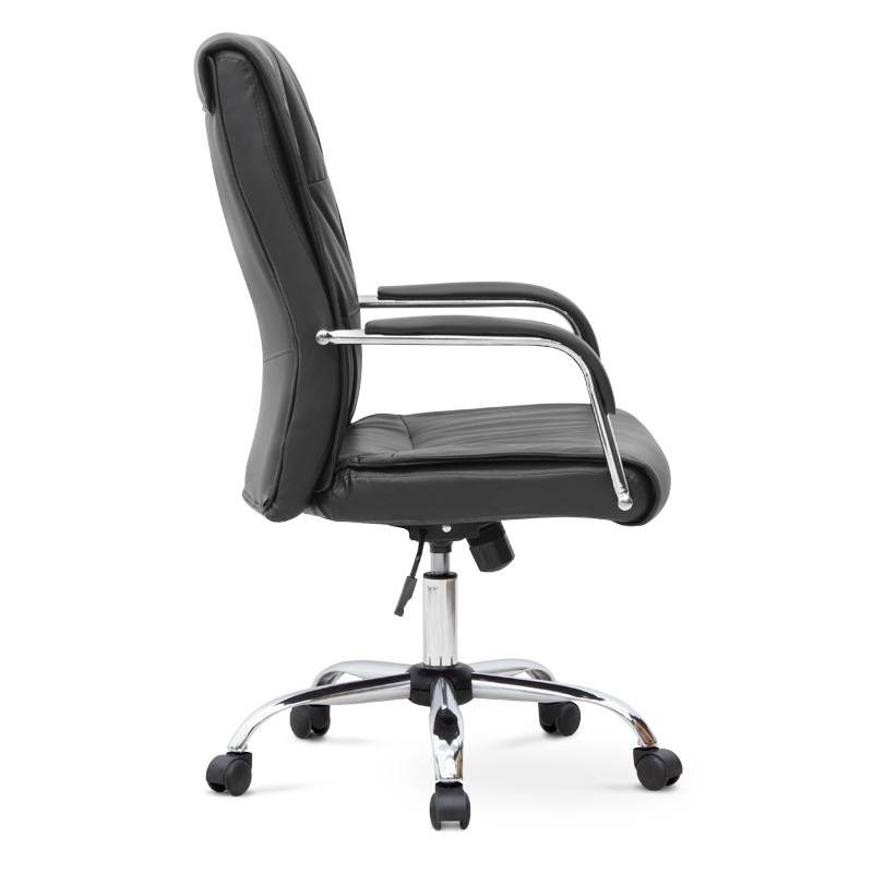 Matteo Megapap office chair PU leather in black color 60x66x105/115cm.