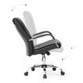 Matteo Megapap office chair PU leather in black color 60x66x105/115cm.