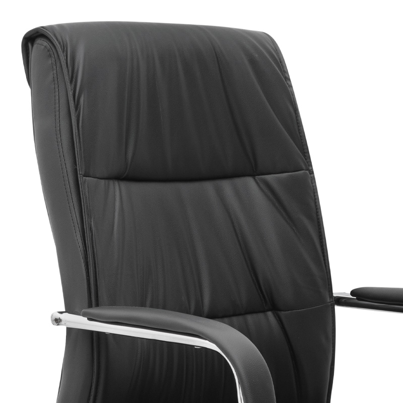 Matteo Megapap office chair PU leather in black color 60x66x105/115cm.