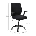 BF3900 Office Armchair Black/Black Fabric