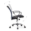 Franco Megapap office chair with Mesh fabric in grey - black color 59x57x95/105cm.