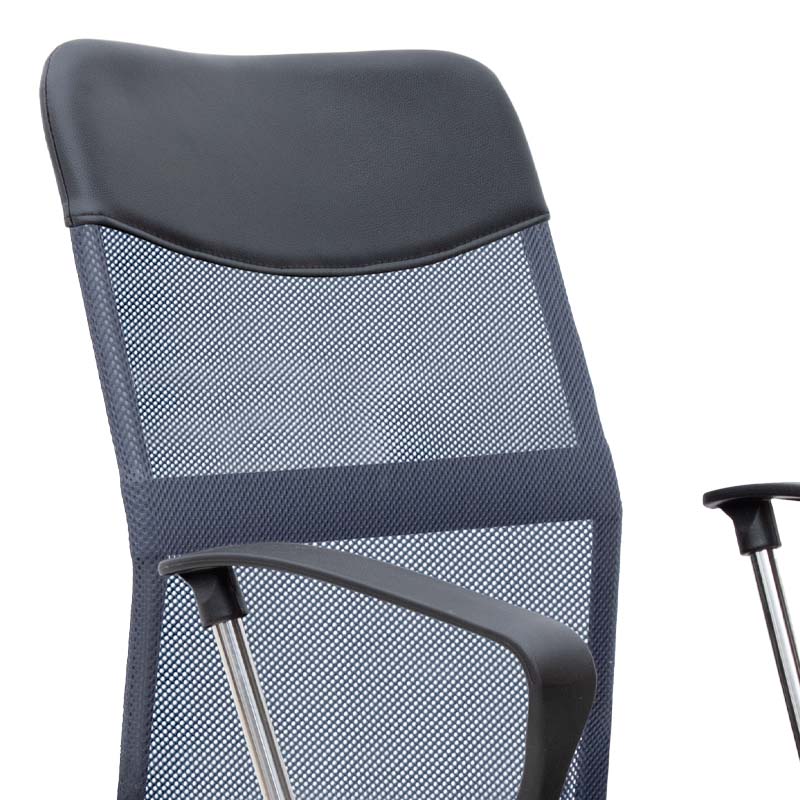 Franco Megapap office chair with Mesh fabric in grey - black color 59x57x95/105cm.