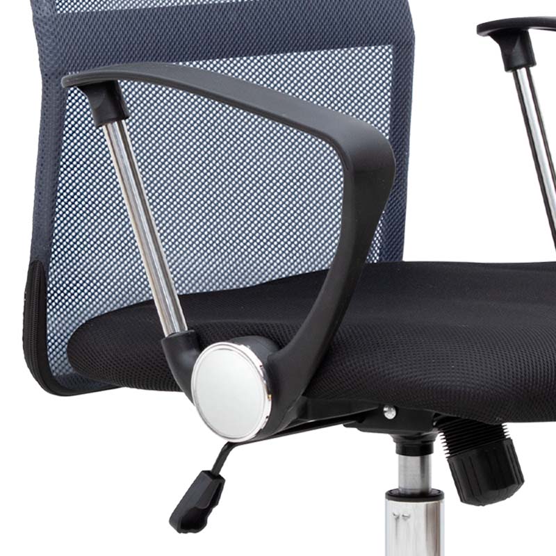 Franco Megapap office chair with Mesh fabric in grey - black color 59x57x95/105cm.
