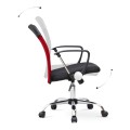 Franco Megapap office chair with Mesh fabric in red - black color 59x57x95/105cm.