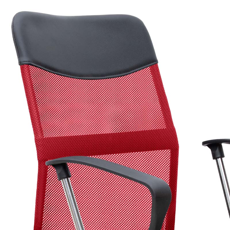 Franco Megapap office chair with Mesh fabric in red - black color 59x57x95/105cm.