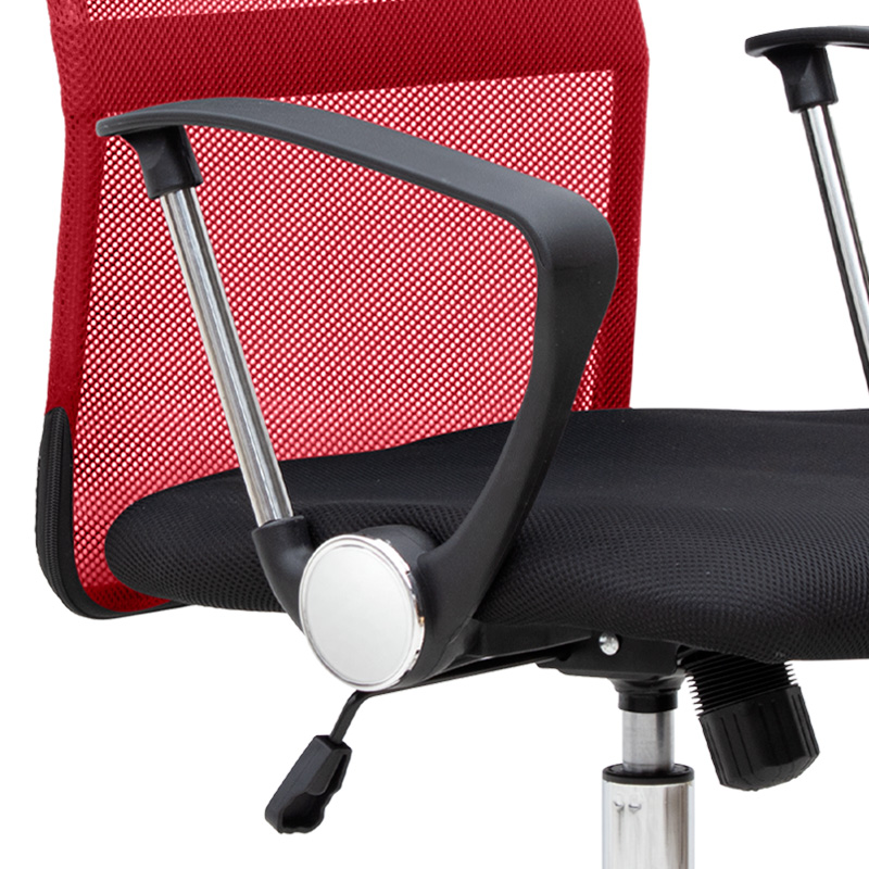 Franco Megapap office chair with Mesh fabric in red - black color 59x57x95/105cm.