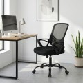 Καρέκλα γραφείου Freda Megapap με ύφασμα Mesh χρώμα μαύρο 65x65x90/100εκ.