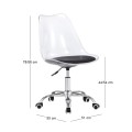 MARTIN Office Chair PET Clear/Pu Black (assembled cushion)