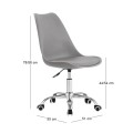 MARTIN Office Chair PP/Pu Grey (assembled cushion)