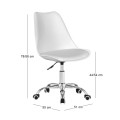 MARTIN Office Chair PP/Pu White (assembled cushion)