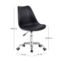 MARTIN Office Chair PP/Pu Black (assembled cushion)